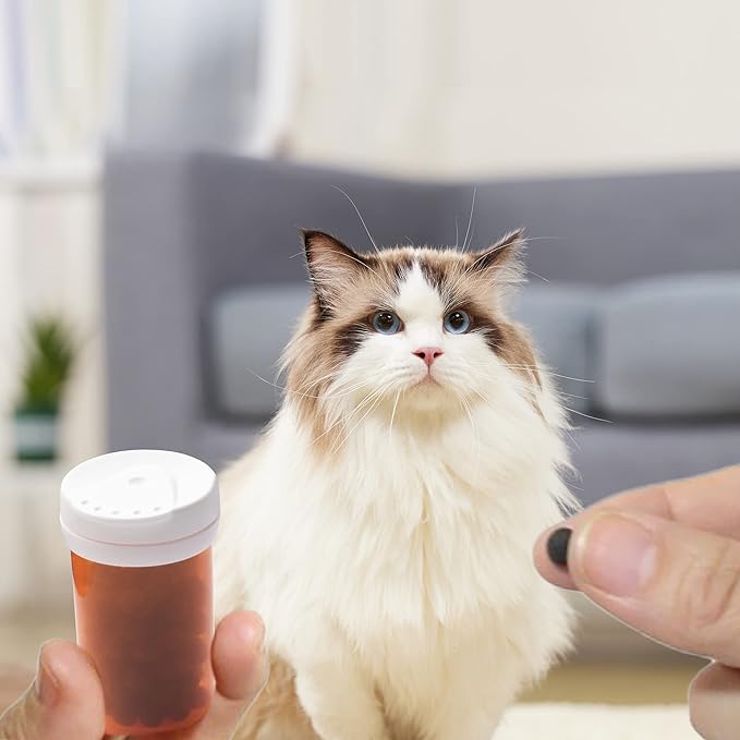 Pill Bottle with Desiccant Cap, Medicine Bottle, Pill Bottles Empty with Caps, Empty Pill Bottles (6 Dram, 12 Pack)