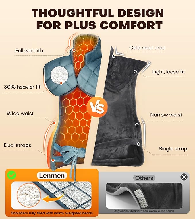 Graphene-Infused Heating Pad with 3X Deeper Pain Relief, 30% Heavier Weighted Heating Pad for Neck and Shoulders and Back, 25"x35" Large Electric Heated Pads, Gifts for Mom Women Christmas Birthday
