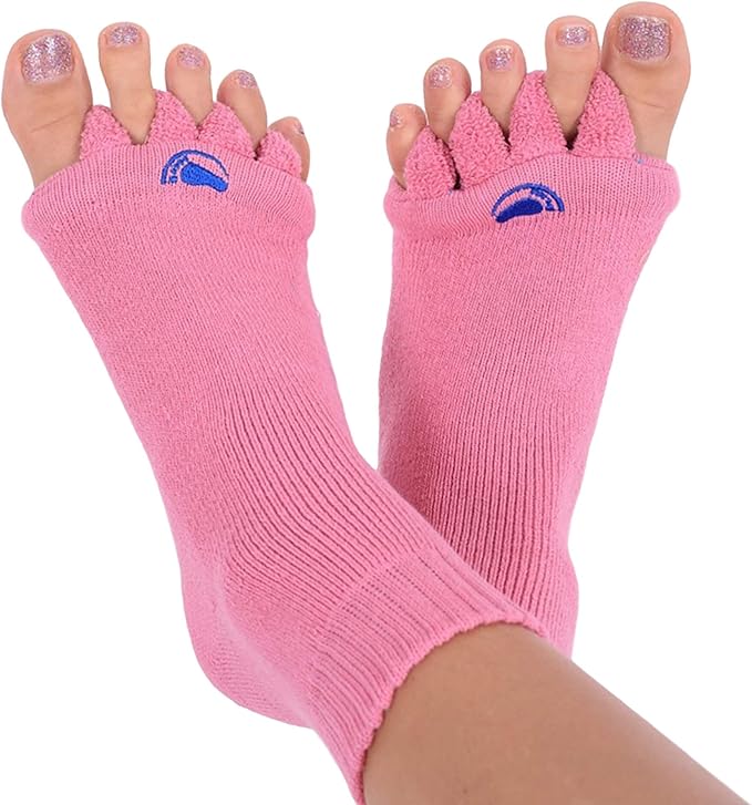 My Happy Feet Foot Alignment Socks with Toe Separators – Holiday Socks for Women & Men - Cozy Christmas Gift Idea