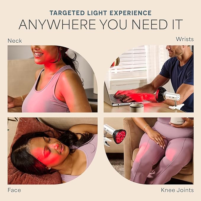 LifePro Red Light Therapy Lamp - Infraglow Infrared Red Light Therapy Bulb with 660nm and 850 nm Wavelength -18 LEDs & Clip-On Lamp - at Home Infrared Bulb for Daily Wellness and Relaxation