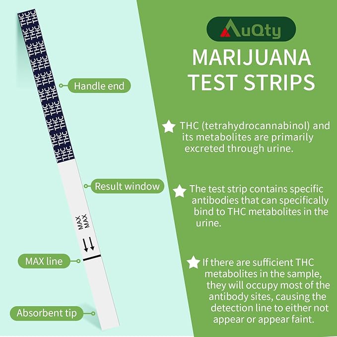 THC Tests for Home Drug Test Kit, Highly Sensitive Marijuana/Weed Urine Marijuana Drug Test, 50 ng/mL Cutoff Level (5 Count)