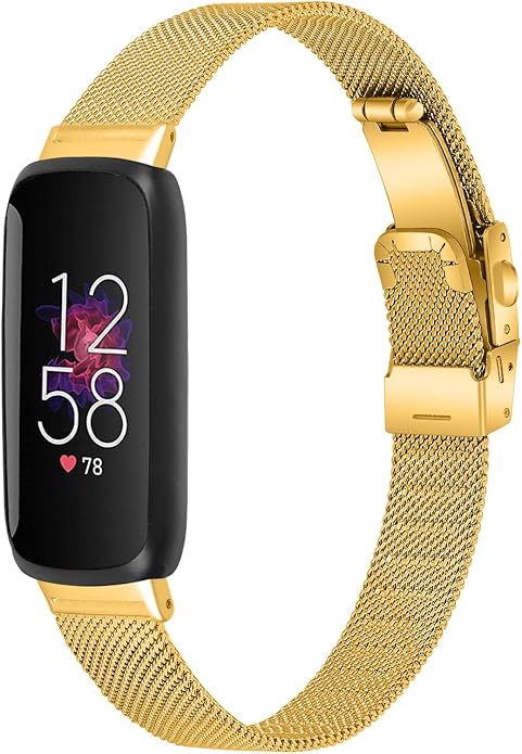 FitTurn Compatible with Fitbit inspire 3 metal band, Replacement Stainless Steel Mesh Watch Band Quick Release Metal Smart Strap for Fitbit inspire 3 Health & Fitness Tracker Watch