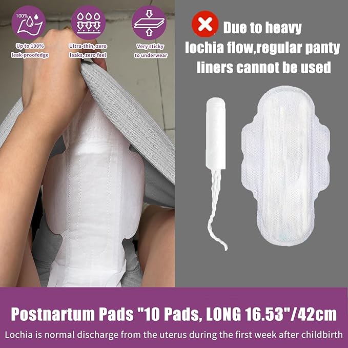 20 Pcs Mom Postpartum Essentials Recovery Kit, Hospital Bag Must Haves for New Mom, Postpartum Pads, Peri Bottle, Cooling Spray, Perineal Soothing Liners, Disposable Underwear, Hot&Cold Packs(Set)