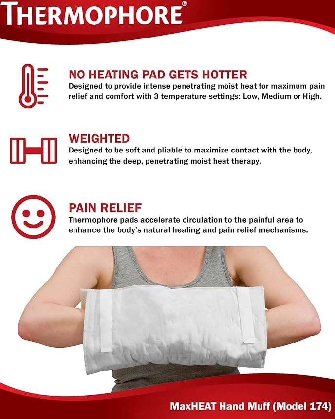 Thermophore Arthritis Pad Type: Muff/Hand Size (8"x17" rolled)