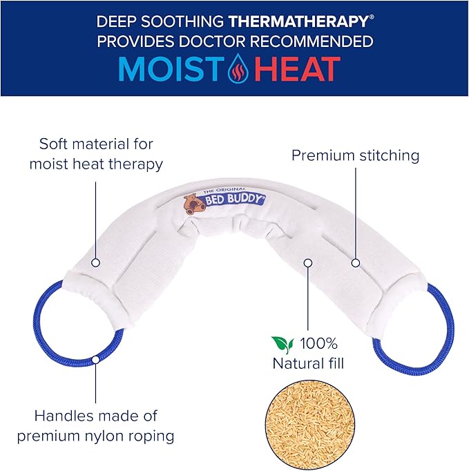 Bed Buddy Neck Warmer Microwave Heating Pad, Heated Neck Wrap - Heating Pad for Neck, Sore Muscles - Microwavable Neck Heating Pad, Heating Pad for Cramps, Heat Wrap (Pack of 2)
