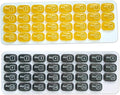 31 Day Monthly Pill Organizer with Daily Removable Pods - Grey (2 Pack, Yellow & Grey)