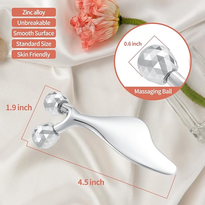 Running man 3D Metal Facial Roller Massager- Improves Complexion & Remove Eye Wrinkles, Face Massage Tool - Skin Tightening & Toning, Gua ShaTool-Tightens & Tones Skin Appearance.