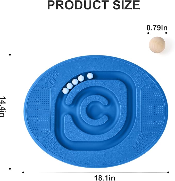 Kids Maze Balance Board - Wobble Trainer for Ski Surf Snowboard, Non-Slip Sensory Rocker Ages 3-12, Core Therapy & Skate Prep