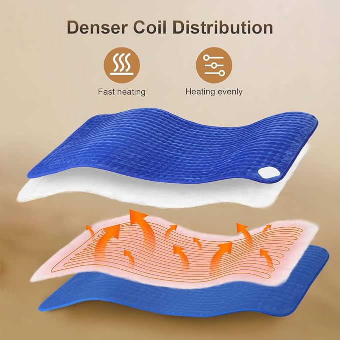 Heating Pad for Back Pain Relief - Birthday Gifts for Women Men 17" x 33" Size Extra Large Heat Pad Moist Heat Therapy for Shoulders Neck Pain Relief Cramps Arthritis Relief