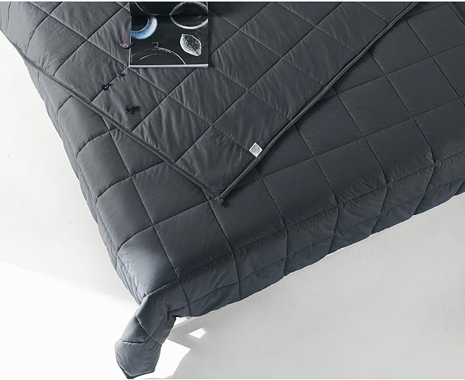 RelaxBlanket Kids Weighted Blanket | 40''x60'',10lbs | for Child Between 90-130 lbs | Premium Cotton Material with Glass Beads | Dark Grey