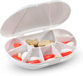Multi-Day Vitacarry 8 Compartment Pill Box Holds up to 60 Pills Actual Size: 6w X 4d X .93̦h (White)