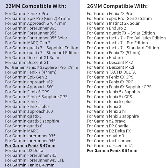 Custom Fit by Wrist Size, Small & Large Wrists, for Garmin Nylon Watch Band –– Compatible with QuickFit 20mm / 22mm / 26mm, Fenix 7, Instinct 2X, Forerunner, Epix, Tactix, MARQ, quatix, Approach