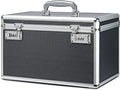 Large capacity Locking Box，Lockable Medication Box with Portable Storage Case, 15 x 8.7 x 9.3 Inch, Childproof Medicine Lock Organizer, Locked Empty First Aid Storage Case (Gray/X-Large)