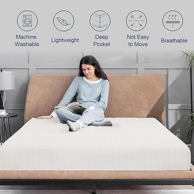 Grounding Sheets Full XL Grounding Fitted Sheet with Cord, Natural Healthy Sleep Solution, Deep Pocket Grounding Bed Cover for Enhanced Well-Being(Full XL,54x80x14in, White)