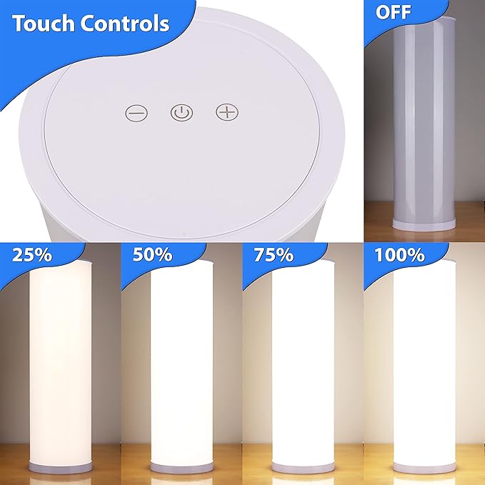 Light Therapy Lamp, 24in 10,000 LUX - LED Mood and Sunlight Lamp with 360 Degree Light Therapy to Fight Low Energy and Sunlight Deprivation for Home and Office Use, White