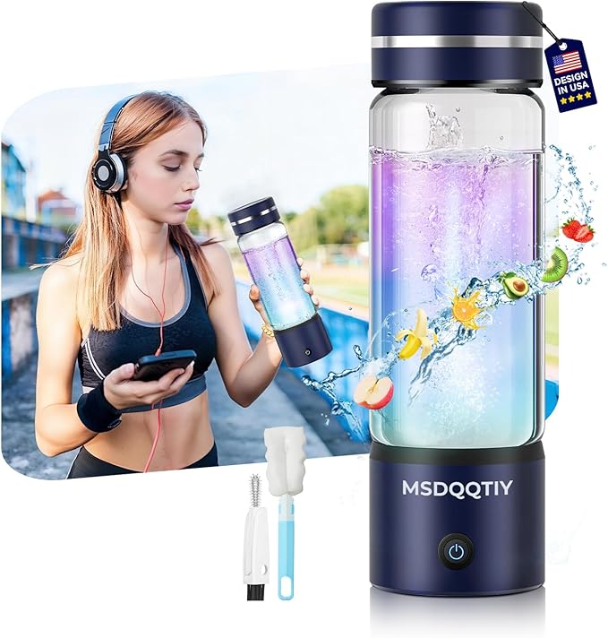 5.0 Upgrade 4000PPB High Concentration Hydrogen Water Bottle Generator【NO.1-24-Hour Hydrogen Lock】 SPE PEM Technology, Double Hydrogen Content for Post-Workout Recovery