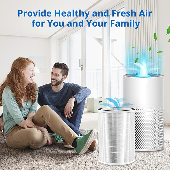 KILO Air Purifier Filter Replacement Compatible with Afloia KILO, KILOPLUS, KILO PRO, MIRO, MIRO PRO And MORENTO MR-Kilo, Kalo HEPA 13 Filter, 3-Stage Filtration System, 2 Pack