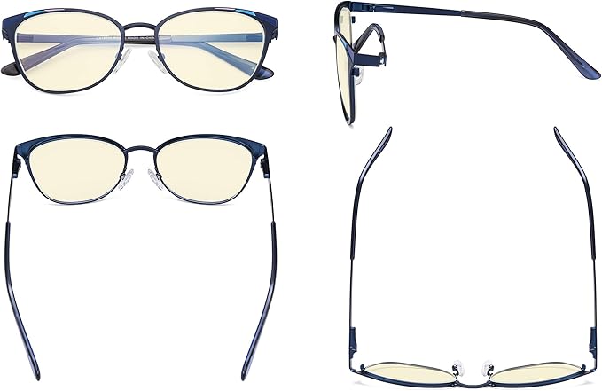 Eyekepper Blue Light Filter Glasses for Women- Butterfly Design Computer Eyegalsses with Transparent Blue Lens