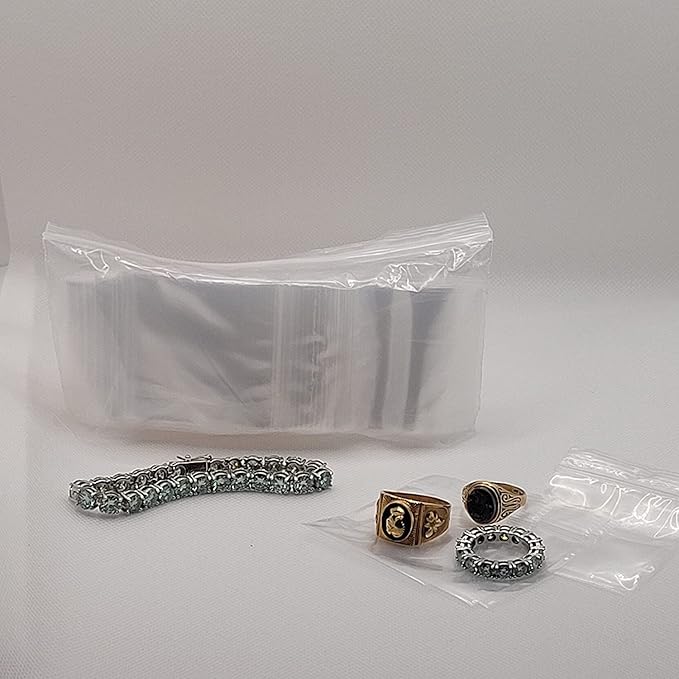 Boss Moves Easy-to-use Mini Zip Bags (2x2 Inch) (500) Reclosable, Reusable, Small Plastic Bags, Mini Plastic Bags, Baggie, Poly Bag