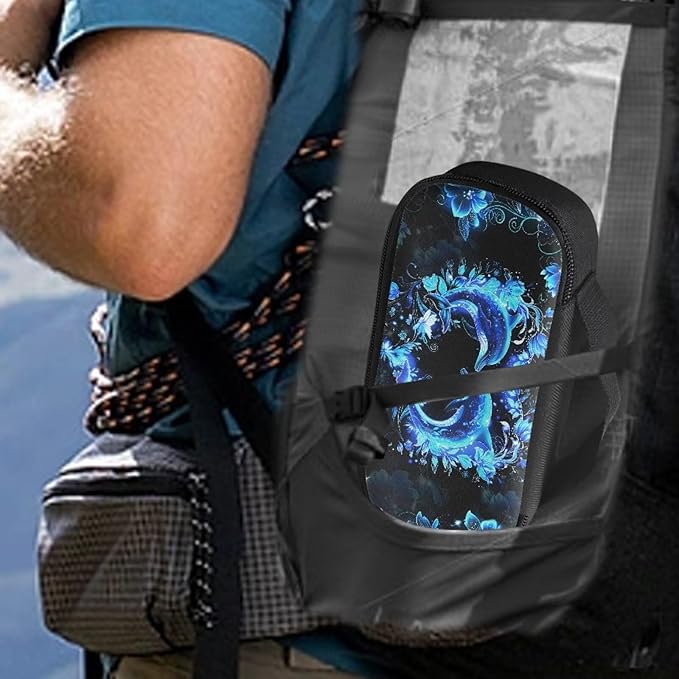 Dolphin Floral Portable Insulin Cooler Travel Case, Insulated Diabetic Bag, Medication Cooler Bag for Insulin Pens and Blood Glucose Monitor Supplies, Easyto Use