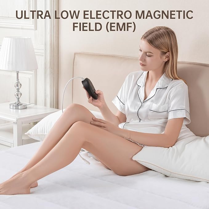 Bwarm Electric Heated Mattress Pad Cal King Size 72" x 84", Bed Warmer, 9 Heat Settings, 1-12 Hours Auto Off, Deep Pocket, Fast Heating, Machine Washable, Soft and Cozy