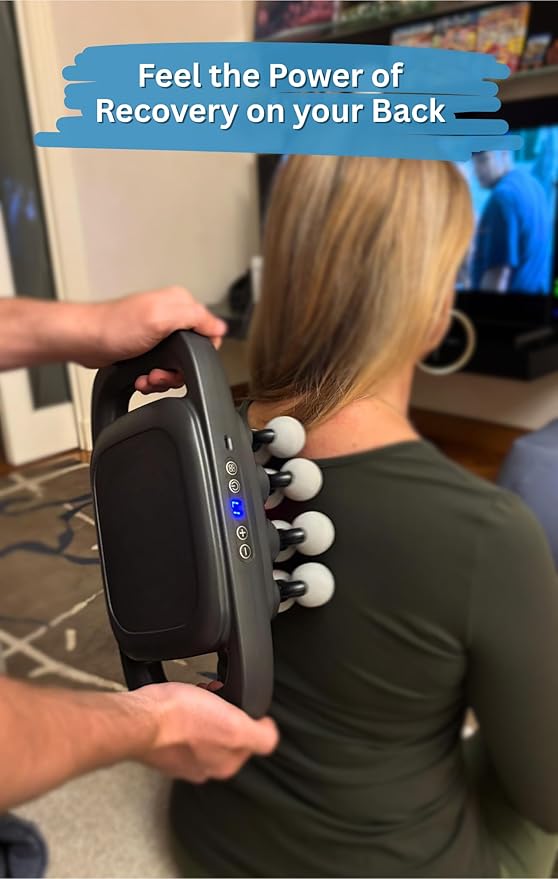 LEVILO 16 Head Massage Gun Deep Tissue, for Neck, Shoulder, Back Massager – Deep Tissue Percussion Massager for Muscle Recovery – Quiet, Portable & Powerful Full Body Tool – Ideal Gift for Men & Women