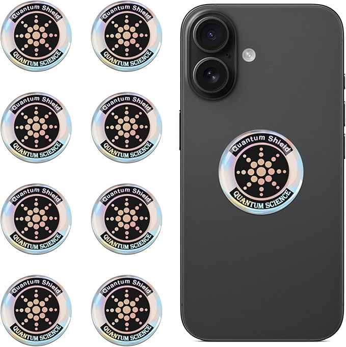 8 Pieces of Cell Phone Protection Neutralizers Stickers, Blockers Equipment Stickers for All Phones Tablets Laptops Computer WiFi All Devices Silvery