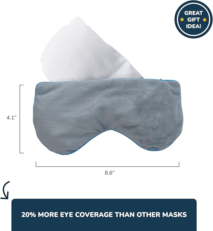 Heated Eye Masks for Dry Eyes and Sleep - Weighted Sleep Mask - Warm Compress for Eyes - Stye Eye Compress, Chalazion Treatment - Warm Steam Eye Mask for Blepharitis Treatment and Relaxation
