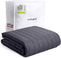 YnM 12lbs Weighted Blanket for Adults, Breathable Heavy Bed Throw Blanket with Cooling Glass Beads for All Season Use, Ideal for ~110lbs (48x72 Inches, Twin/Full, Dark Grey)