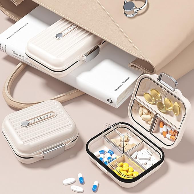 Pills Container Travel Pills Box with 7 Compartment Small Pills Organizers Jewelry Storage Box Box Pills Holder