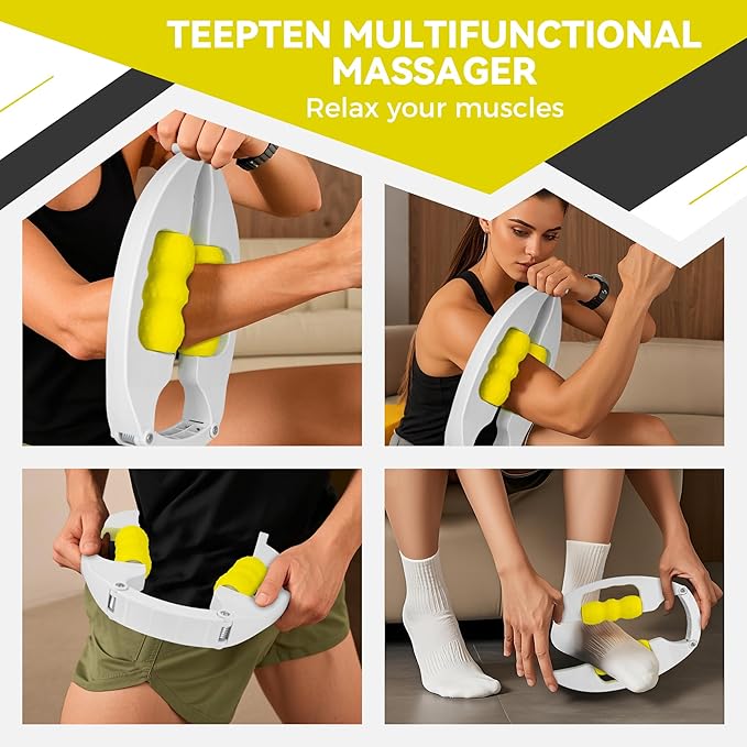 Arm Massager & Forearm Massager, Adjustable Foam Roller, Trigger Point Muscle for Calves, Tennis & Golfers Elbow Pain Release, Roller for Muscle Tightness & Faster Recovery