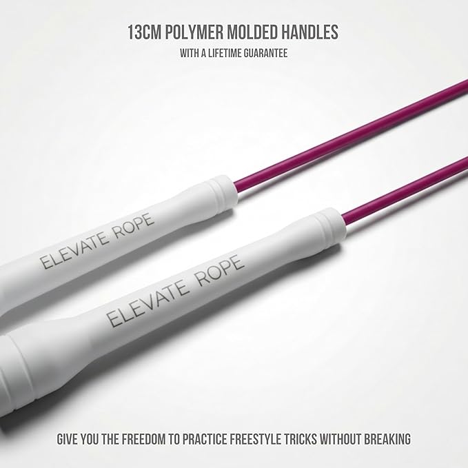 Elevate Rope Professional Beaded Jump Rope - 3m Adjustable, Quality Beads & Poly Cord - For Freestyle, Cardio & Tricks - All Levels & Indoor/Outdoor Use