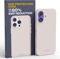 WAVEBLOCK EMF Protection Silicone iPhone Case Compatible with iPhone 16, Radiation Blocker, 5G Shield Reduction, Lightweight, USA Patented and Tested in FCC Lab, Stone