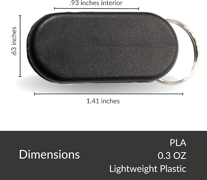 Micro Magnetic Keychain Pill Holder - Compact, Durable, Lightweight with Sleek Minimalist Design - Secure, Discrete, Portable Pill Holder Keychain for Everyday Use (Midnight)