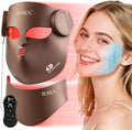 4D Red Light Therapy for Face with 400 LEDs,8+1 Color Light Therapy Mask for 4 Modes, 850nm Near Infrared Red Light Mask, 4000mAh Portable Rechargeable Led Face Mask Remote Control for Home & Travel