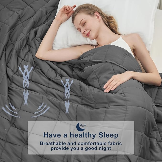 Weighted Blanket for Adults 25lbs, 88"x104", Cal King Cooling Heavy Throw Blanket for 220-280lbs, Microfiber Soft Thick Big Blankets Weighted Comforter Breathable Gift for Sleeping, Grey