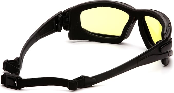 PYRAMEX I-Force Sporty Dual Pane Anti-Fog Goggle, Black Frame/Clear Anti-Fog Lens