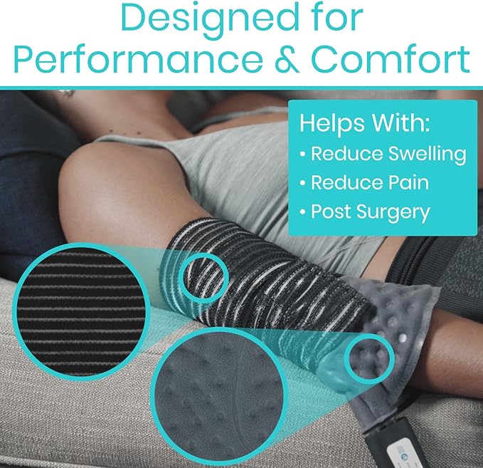 Vive Cold Therapy Machine Replacement Pad - Flexible Ergonomic Reusable Padding for Ice Cold Therapy - Universal Shoulder, Ankle, Hip and Knee Adjustable Device Accessory for Swelling (Pads Only)