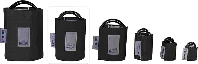 MDF Instruments Latex-Free Large Adult Replacement Blood Pressure Monitor Cuff - Double Tube - Black (MDF2080460-11)