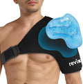 REVIX XL Shoulder Ice Pack for Rotator Cuff and Arm, Reusable Large Cold Gel Wrap with Extra Removable Coldfocus, 30-Minute Lasting Cooling, Flexible Fit for Recovery, Workout Relief & Daily Comfort