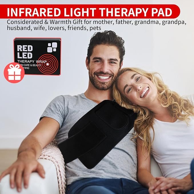 Red Light Therapy for Body, Infrared Red Light Therapy Waist Weight Loss Belt with Timer, 660nm/850nm LED Bead Wearable Wrap for Back Knee Hip Shoulder Muscle Relaxation 17.8"x 8.3"