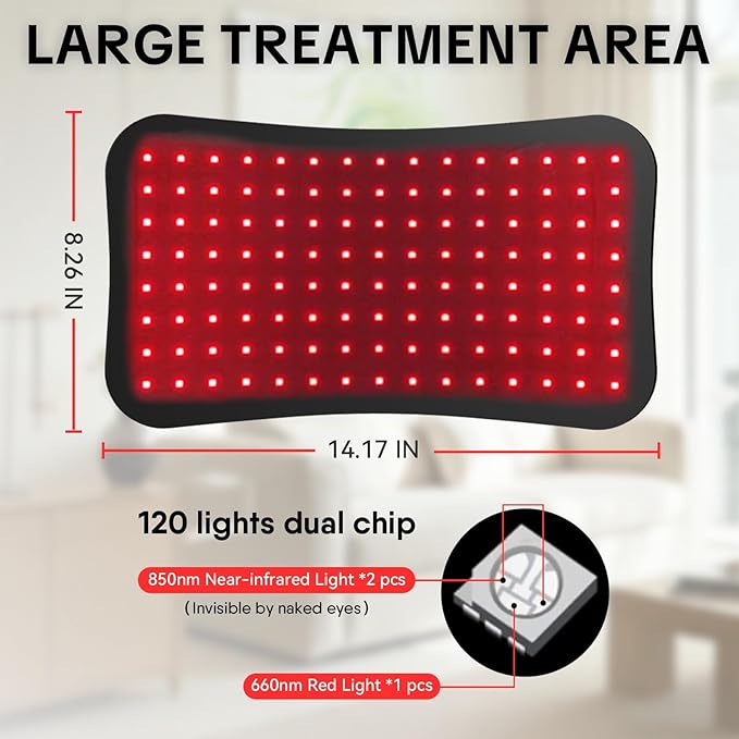 Full-Body Red Light Therapy System – Curved Panel with Dual 660nm & 850nm LEDs, Home Wellness Kit