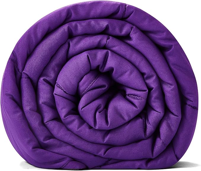 RelaxBlanket Weighted Blanket | 60''x80'',15lbs | for Individual Between 140-190 lbs | Premium Cotton Material with Glass Beads | Violet