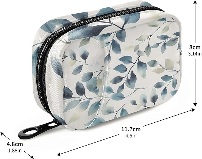 Travel Pill Case Abstract Tree Branches Weekly Small Pill Box 7 Day Pill Box Pill Organizer Bag