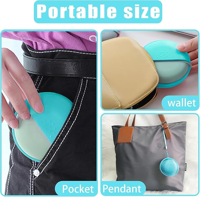 INVODA Travel Pill Organizer Cute Round Pill Box for Purse Compact Medicine Container for Pills, Fish Oil, Vitamins & Supplements