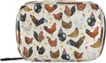 Hens Roosters Chickens Set Pill Organizer Case 7 Day Rustic Travel Pill Box with Zipper Portable Small Weekly Vitamin Medicine Supplement Holder Pouch Bag
