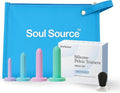 Soul Source | Silicone Wand Set Pelvic Floor Trainer | Progressive Comfort & Strength | with Travel Pouch and Handle (Small Set)