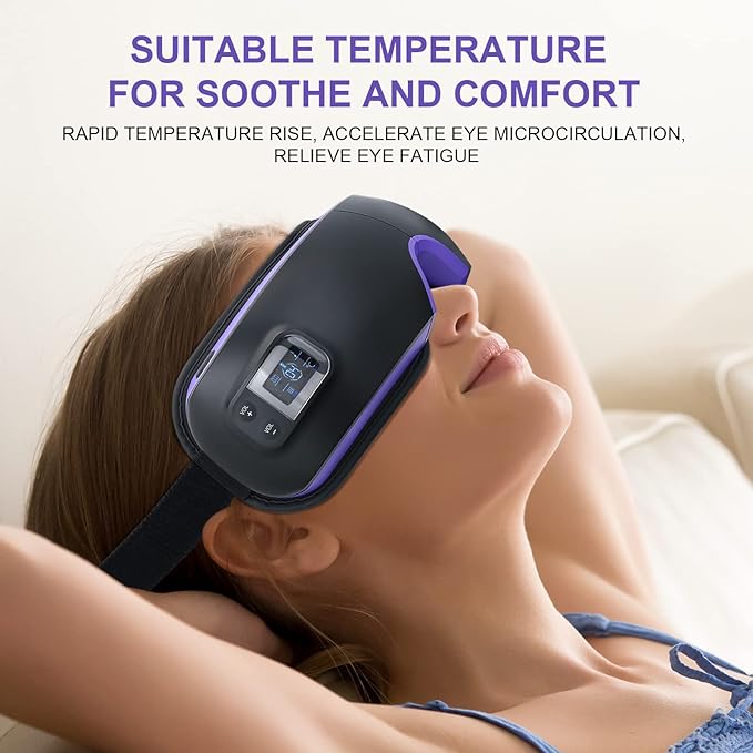 OSITO Eye Massager with Heat, FSA Eligible/HSA Eligible Compression,Eye Massage for Headache Relief and Improve Sleep, Birthday Gifts for Women Men Mom Dad