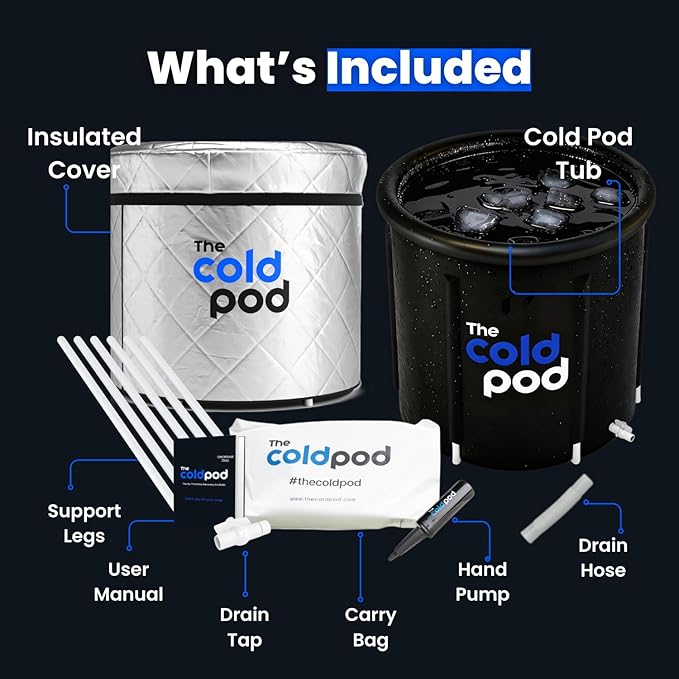 Ice Bath Tub for Athletes with Cover: 85 Gallons Cold Plunge Tub for Recovery, Multiple Layered Portable Ice Bath Plunge Pool by The Cold Pod