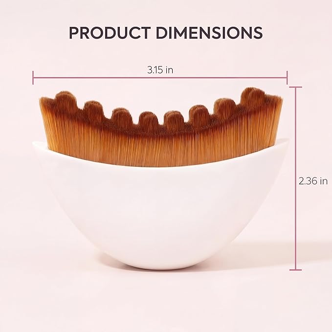 Lymphatic Face Brush for Lymphatic Drainage - Contour Sculpting Ultra Soft Facial Dry Brush, Gua Sha Alternative Face Massager Tool & Jawline Shaper with Travel Case (Pearl White, 1-Pack)